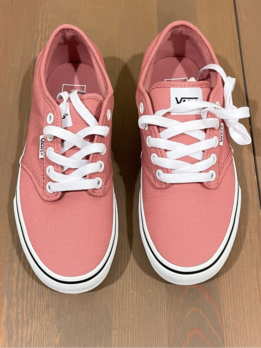 NEW Vans Atwood Sneakers Canvas Mauve Women’s 7 Low Top Lace Up Retro Classic - Picture 2 of 10